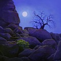 Ghost Tree in Blue Desert Moon Painting by Kim McClinton Ghost Tree in Blue Desert Moon Painting by Kim McClinton
