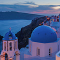Blue Domes Of Santorini Photograph by Evgeni Dinev Blue Domes Of Santorini Photograph by Evgeni Dinev