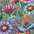 Blue Meadow Breeze Painting by Amy E Fraser Blue Meadow Breeze Painting by Amy E Fraser