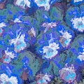 Blue Pansies Abstract by Roberta Byram