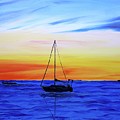 Blue Sails At Dusk by Dunbar's Local Art Boutique Blue Sails At Dusk by Dunbar's Local Art Boutique