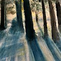 Blue Shadows Painting by Deb Stroh-Larson Blue Shadows Painting by Deb Stroh-Larson