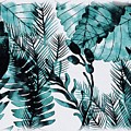 Blue Watercolor Botanical Digital Art by Bonnie Bruno Blue Watercolor Botanical Digital Art by Bonnie Bruno