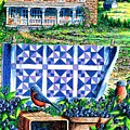 Bluebirds and Blueberries Painting by Diane Phalen Bluebirds and Blueberries Painting by Diane Phalen