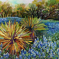 Bluebonnets and Yucca Painting by Hailey E Herrera Bluebonnets and Yucca Painting by Hailey E Herrera