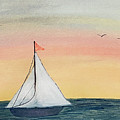 Boat at Sunset Painting by Lisa Neuman Boat at Sunset Painting by Lisa Neuman