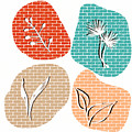 Botanical Foursome Digital Art by Bonnie Bruno Botanical Foursome Digital Art by Bonnie Bruno