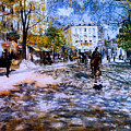 Boulevard in Paris 1888 Painting by Jean-Francois Raffaelli Boulevard in Paris 1888 Painting by Jean-Francois Raffaelli