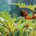 Boy in the Rhubarb Patch Painting by Steve Henderson Boy in the Rhubarb Patch Painting by Steve Henderson