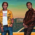 Brad Pitt and Leonardo DiCaprio in Hollywood Painting Painting by Paul Meijering Brad Pitt and Leonardo DiCaprio in Hollywood Painting Painting by Paul Meijering