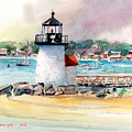 Brant Point Light Painting by P Anthony Visco Brant Point Light Painting by P Anthony Visco