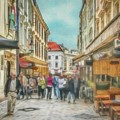 Bratislava Street Scene Painting by Jeffrey Kolker Bratislava Street Scene Painting by Jeffrey Kolker