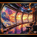 Breathtaking Cloudscape Observation Deck Of The Numatu Starliner Striking AI Concept Art by Xzendor7 by Xzendor7