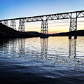Bridge at Sunset Over the Columbia Gorge by Tanya White