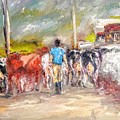 Painting bringing the cows home Painting by Mary Cahalan Lee - aka PIXI Painting bringing the cows home Painting by Mary Cahalan Lee - aka PIXI