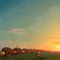 Broad landscape with settlers by Ivan Aivazovsky by The Luxury Art Collection