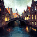 Bruges, Belgium - 16 Painting by AM FineArtPrints Bruges, Belgium - 16 Painting by AM FineArtPrints