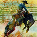 Bucking Rhythm Painting by Hailey E Herrera Bucking Rhythm Painting by Hailey E Herrera