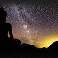 Buddha Against Night Sky Mixed Media by Nancy Ayanna Wyatt Buddha Against Night Sky Mixed Media by Nancy Ayanna Wyatt