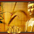Buddha and Bamboo Mixed Media by Nancy Ayanna Wyatt Buddha and Bamboo Mixed Media by Nancy Ayanna Wyatt