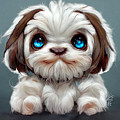 Buddha cute white and little brown shiz tzu with big c68da416 6516 47a8 aed1 d164566 Painting by MotionAge Designs Buddha cute white and little brown shiz tzu with big c68da416 6516 47a8 aed1 d164566 Painting by MotionAge Designs