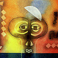 Building Blocks Painting by Winston Saoli 1950-1995 Building Blocks Painting by Winston Saoli 1950-1995