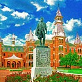 Burleson Quadrangle of the Baylor University in Waco, Texas - pencil sketch Digital Art by Nicko Prints Burleson Quadrangle of the Baylor University in Waco, Texas - pencil sketch Digital Art by Nicko Prints