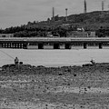 BW- Fishing at Low Tide Photograph by Eric Hafner BW- Fishing at Low Tide Photograph by Eric Hafner