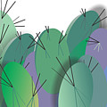 Cacti Gathering Digital Art by Ted Clifton Cacti Gathering Digital Art by Ted Clifton