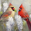 Cardinals In The Wisteria by Tina LeCour