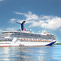 Carnival Valor Departing New Orleans on the Mississippi River Photograph by Debra Martz Carnival Valor Departing New Orleans on the Mississippi River Photograph by Debra Martz