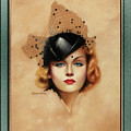 Carole Lombard Portrait by Charles Gates Sheldon Art Nouveau Old Masters Reproduction Painting by Rolando Burbon Carole Lombard Portrait by Charles Gates Sheldon Art Nouveau Old Masters Reproduction Painting by Rolando Burbon
