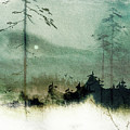 Carolina Blue Moon Mixed Media by Colleen Taylor Carolina Blue Moon Mixed Media by Colleen Taylor