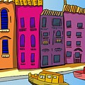 Cartoon Village Digital Art by Rose Lewis Cartoon Village Digital Art by Rose Lewis