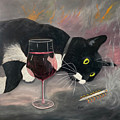 Cat Dreaming Painting by Karen Zuk Rosenblatt Cat Dreaming Painting by Karen Zuk Rosenblatt