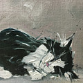 Cat Nap Painting by Roxy Rich Cat Nap Painting by Roxy Rich