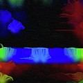 Cautiously Crossing the Bridge of Blue and Red Uncertainty Mixed Media by Aberjhani Cautiously Crossing the Bridge of Blue and Red Uncertainty Mixed Media by Aberjhani