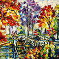 Central Park, Bow Bridge Painting by Mirek Kuzniar Central Park, Bow Bridge Painting by Mirek Kuzniar