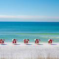 Chairs and Umbrellas on Destin Beach by Michael Warren