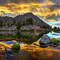 Chamberlain Lake White Clouds Idaho Photograph by Leland D Howard