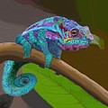 Chameleon Digital Art by Anne Marie Brown Chameleon Digital Art by Anne Marie Brown