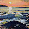 Chanteiro Beach Sunset Galicia Spain Painting by Pablo Avanzini Chanteiro Beach Sunset Galicia Spain Painting by Pablo Avanzini