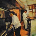 Chefs at work Painting by Ashlee Trcka Chefs at work Painting by Ashlee Trcka