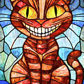 Cheshire Cat - Red by Peggy Collins
