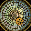 Chicago Cultural Center Dome Square Photograph by David Levin Chicago Cultural Center Dome Square Photograph by David Levin
