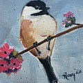 Chickadee 3 Painting by Roxy Rich Chickadee 3 Painting by Roxy Rich