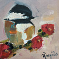Chickadee 4 Painting by Roxy Rich Chickadee 4 Painting by Roxy Rich