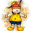 Children's toy painting, clown toy Painting by Nadia CHEVREL Children's toy painting, clown toy Painting by Nadia CHEVREL