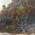Chimney Rock Fall Painting by Anne Marie Brown Chimney Rock Fall Painting by Anne Marie Brown