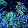 Chinese Azure Dragon Drawing by Rebecca Wang Chinese Azure Dragon Drawing by Rebecca Wang